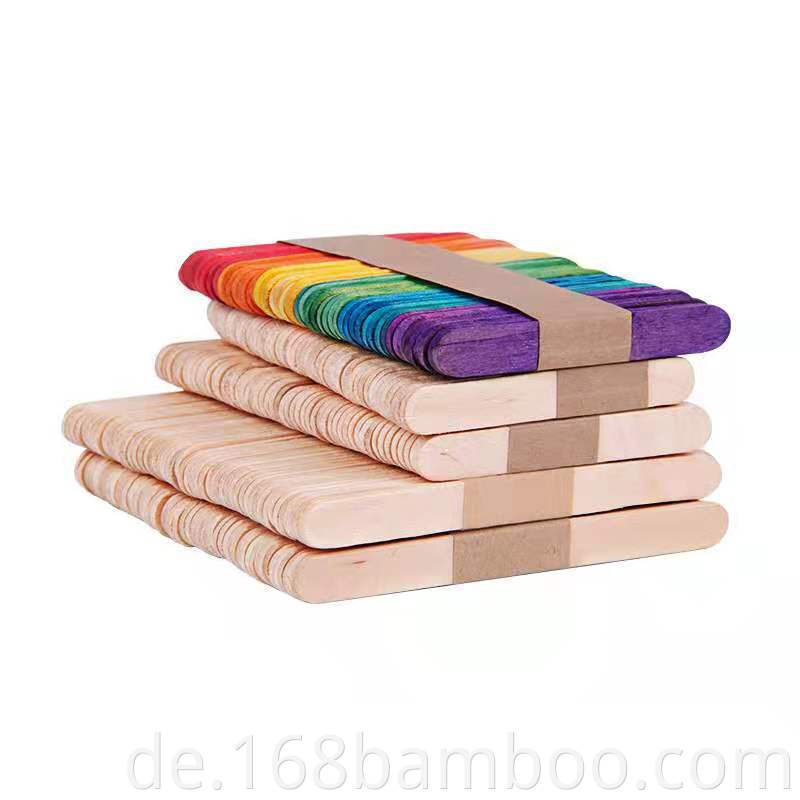 Natural and colorful wooden sticks